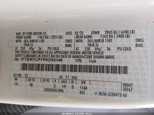 Ford F-150 Xlt 2023 1FTEW1CP7PKD55149 Image 9