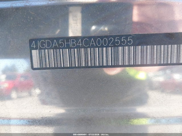 Aukcja sprzedaży 2012 Mercedes-benz Ml 350 4matic, vin: 4JGDA5HB4CA002555, numer aukcji: 45690491