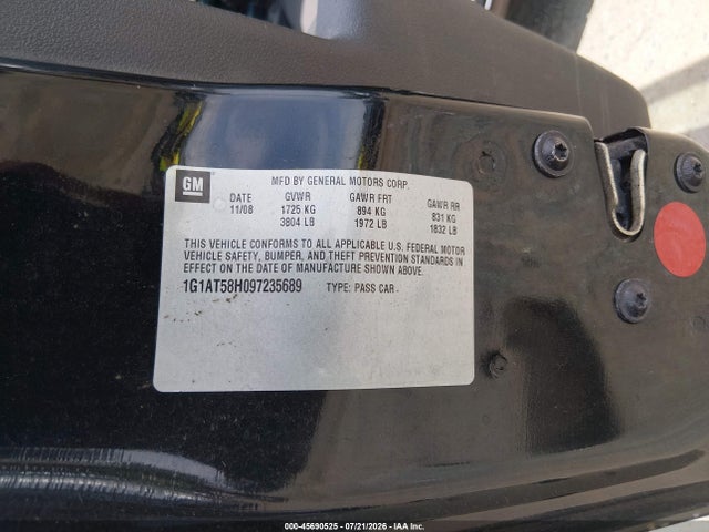 Aukcja sprzedaży 2009 Chevrolet Cobalt Lt, vin: 1G1AT58H097235689, numer aukcji: 45690525