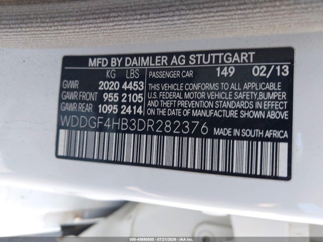 Продажа на аукционе авто 2013 Mercedes-benz C 250 Sport, vin: WDDGF4HB3DR282376, номер лота: 45690580