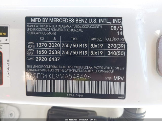 4JGFB4KE9MA548496 Mercedes-Benz Gle 350 4matic