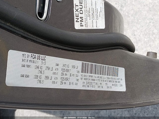 Продажа на аукционе авто 2015 Dodge Journey Sxt, vin: 3C4PDCBG1FT718411, номер лота: 45690988