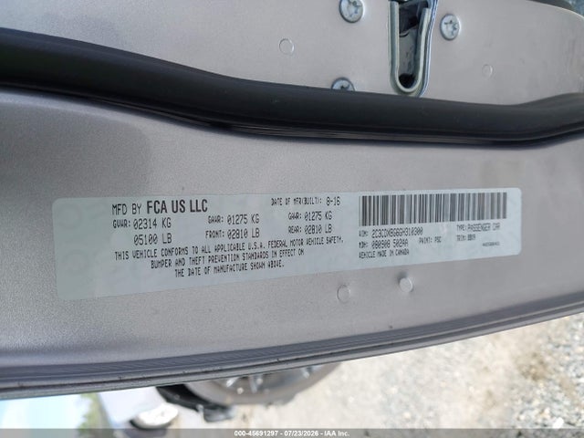 Продаж на аукціоні авто 2016 Dodge Charger Se, vin: 2C3CDXBG6GH310300, номер лоту: 45691297