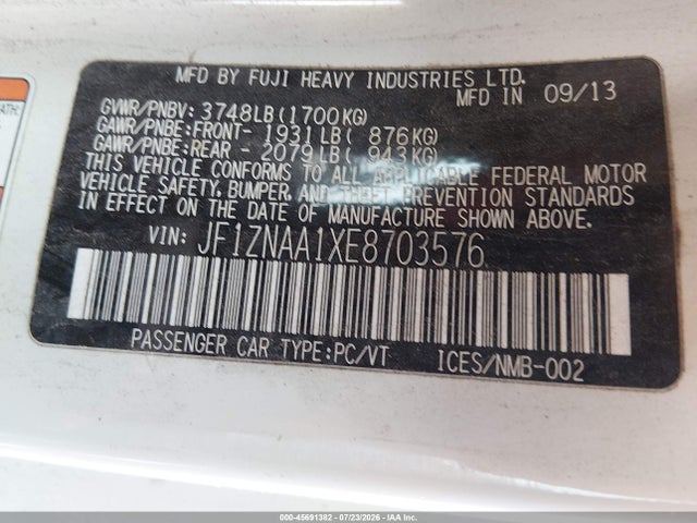 Scion FR-S 2014 JF1ZNAA1XE8703576 Image 9