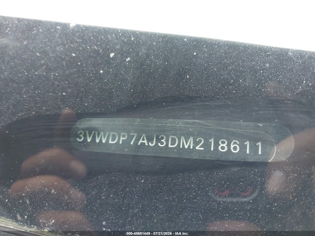 Продаж на аукціоні авто 2013 Volkswagen Jetta 2.5l Se, vin: 3VWDP7AJ3DM218611, номер лоту: 45691449