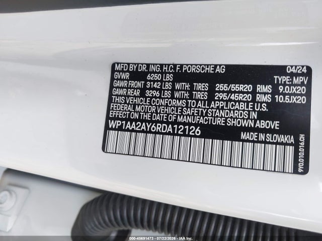 WP1AA2AY6RDA12126 Porsche Cayenne