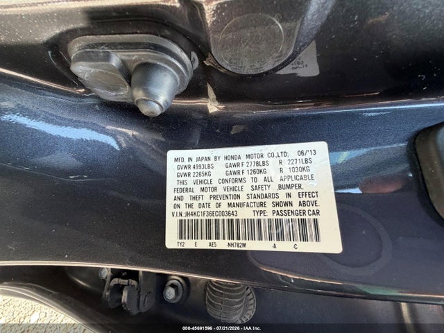 45691596 :رقم المزاد ، JH4KC1F36EC003643 vin ، 2014 Acura Rlx مزاد بيع