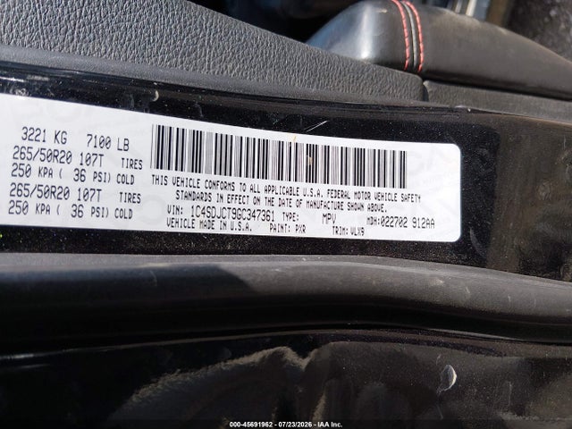 Продаж на аукціоні авто 2016 Dodge Durango R/t, vin: 1C4SDJCT9GC347361, номер лоту: 45691962