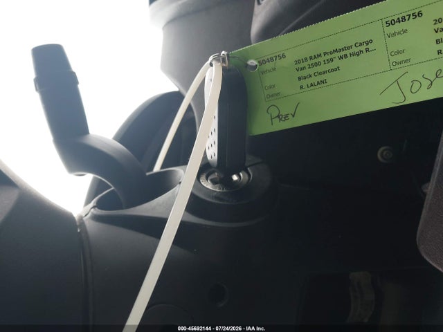 45692144 :رقم المزاد ، 3C6TRVDG0JE104642 vin ، 2018 Ram Promaster 2500 High Roof 159 Wb مزاد بيع