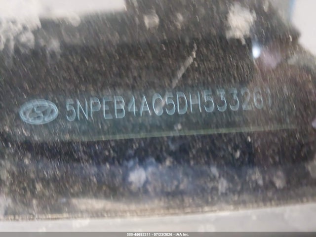 45692211 :رقم المزاد ، 5NPEB4AC5DH533261 vin ، 2013 Hyundai Sonata Gls مزاد بيع