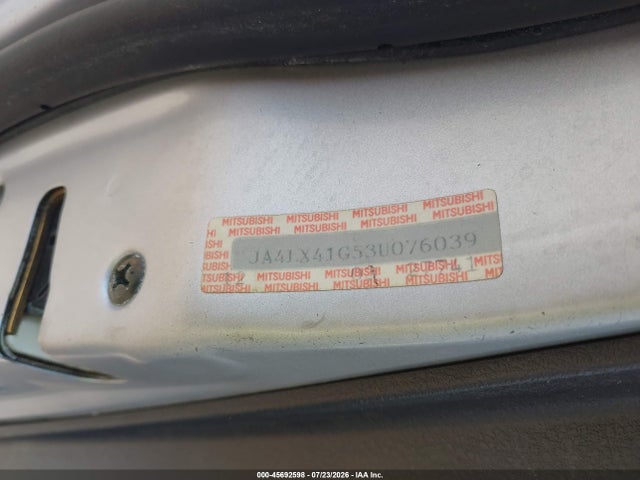 Продаж на аукціоні авто 2003 Mitsubishi Outlander Xls, vin: JA4LX41G53U076039, номер лоту: 45692598