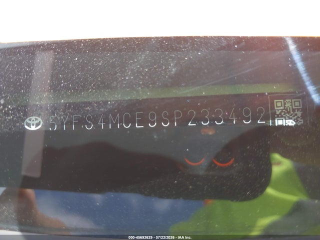 Aukcja sprzedaży 2025 Toyota Corolla Se, vin: 5YFS4MCE9SP233492, numer aukcji: 45692629