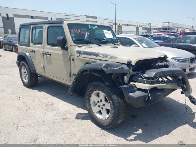 45692684 :رقم المزاد ، 1C4HJXDN0NW256156 vin ، 2022 Jeep Wrangler Unlimited Sport 4x4 مزاد بيع