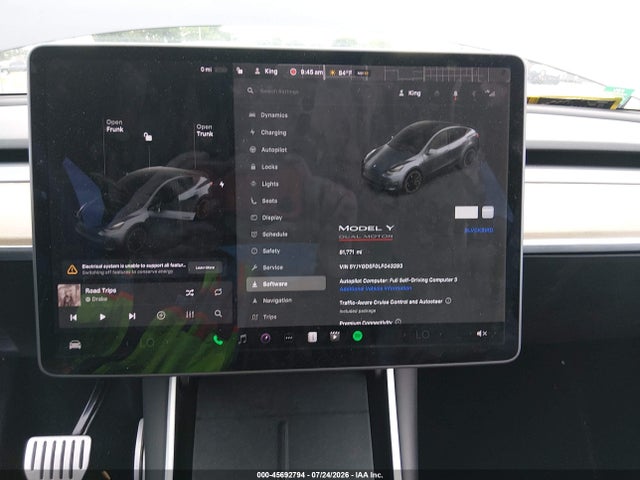 5YJYGDEF0LF043293 Tesla Model Y Long Range Dual Motor All-wheel Drive/performance Dual Motor All-wheel Drive