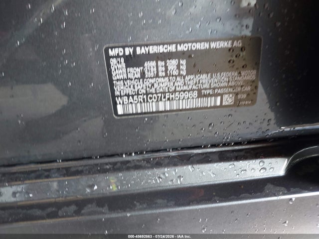 Продаж на аукціоні авто 2020 Bmw 330i, vin: WBA5R1C07LFH59968, номер лоту: 45692863