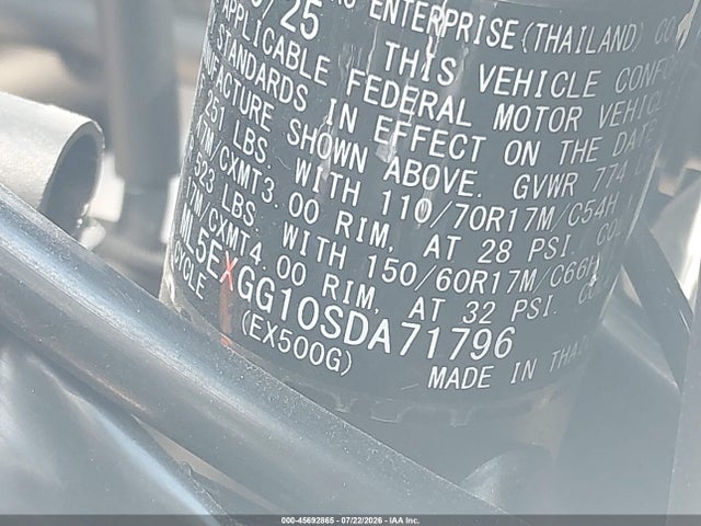 Kawasaki EX500 2025 ML5EXGG10SDA71796 Image 10