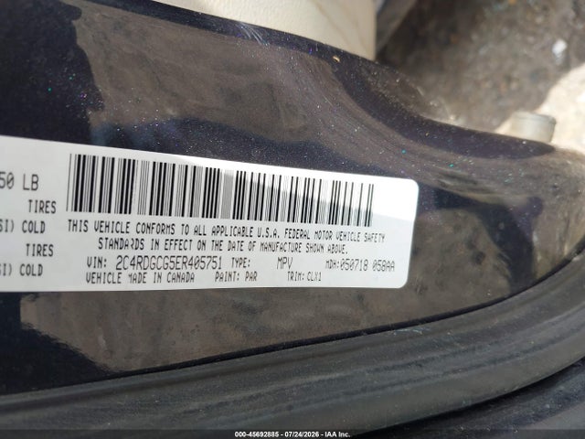 Aukcja sprzedaży 2014 Dodge Grand Caravan Sxt 30th Anniversary, vin: 2C4RDGCG5ER405751, numer aukcji: 45692885