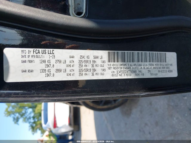 Продажа на аукционе авто 2019 Dodge Journey Gt Awd, vin: 3C4PDDEG1KT702009, номер лота: 45693137