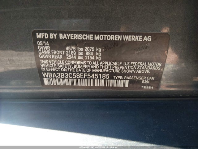 Aukcja sprzedaży 2014 Bmw 328i Xdrive, vin: WBA3B3C58EF545185, numer aukcji: 45693243