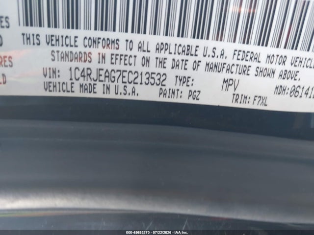 Aukcja sprzedaży 2014 Jeep Grand Cherokee Laredo, vin: 1C4RJEAG7EC213532, numer aukcji: 45693270
