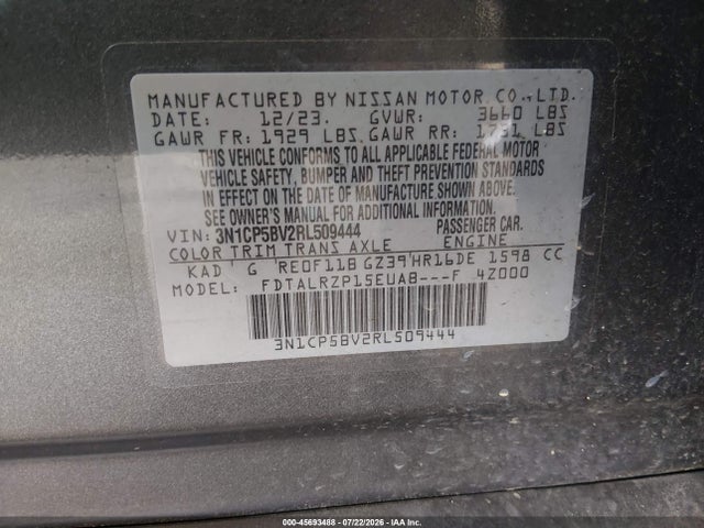 Nissan Kicks S Xtronic Cvt 2024 3N1CP5BV2RL509444 Image 9