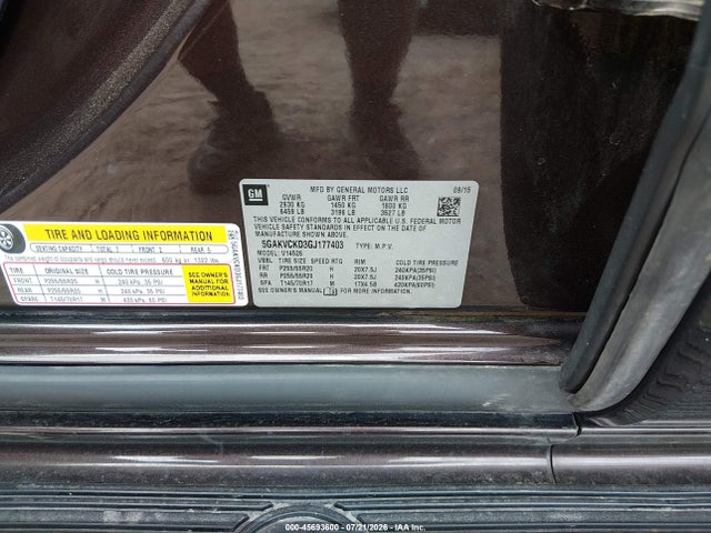 45693600 :رقم المزاد ، 5GAKVCKD3GJ177403 vin ، 2016 Buick Enclave Premium مزاد بيع