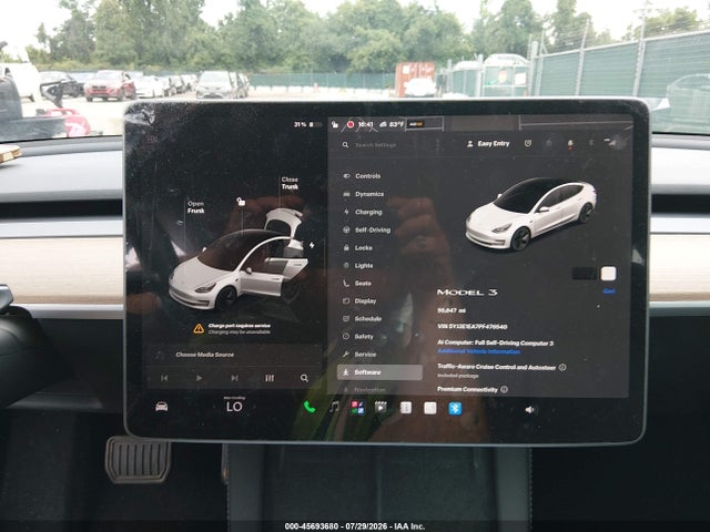 2023 Tesla Model 3 Rear-wheel Drive მანქანა იყიდება აუქციონზე, vin: 5YJ3E1EA7PF476540, აუქციონის ნომერი: 45693680