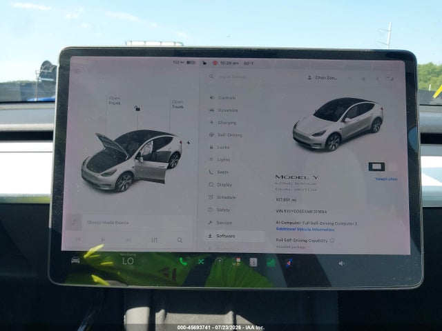 Продаж на аукціоні авто 2021 Tesla Model Y Long Range Dual Motor All-wheel Drive, vin: 5YJYGDEEXMF311694, номер лоту: 45693741