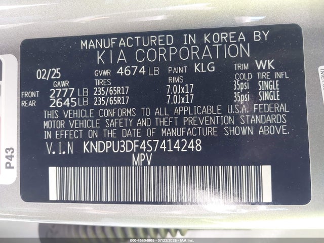KIA Sportage Lx 2025 KNDPU3DF4S7414248 Image 9