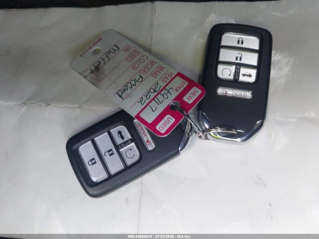 2022 Honda Accord Hybrid Touring მანქანა იყიდება აუქციონზე, vin: 1HGCV3F93NA019599, აუქციონის ნომერი: 45694033