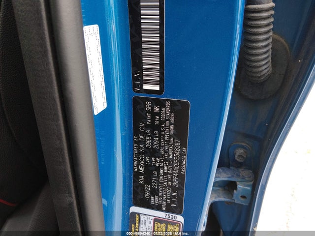 2023 Kia Forte Gt მანქანა იყიდება აუქციონზე, vin: 3KPF44AC9PE548367, აუქციონის ნომერი: 45694240