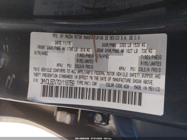 Scion IA 2016 3MYDLBZV7GY118759 Image 9