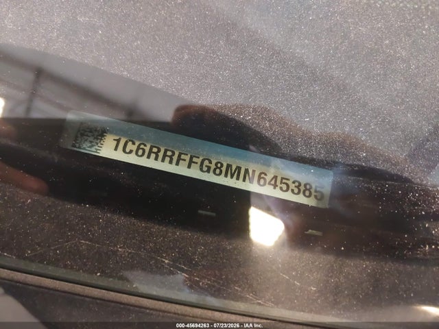 45694263 :رقم المزاد ، 1C6RRFFG8MN645385 vin ، 2021 Ram 1500 Big Horn  4x4 5'7 Box مزاد بيع