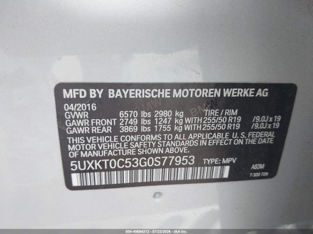 BMW X5 Edrive Xdrive40e 2016 5UXKT0C53G0S77953 Image 9
