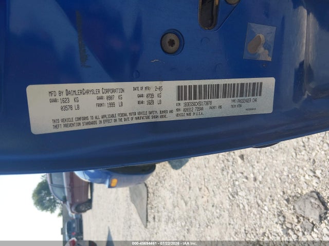 Aukcja sprzedaży 2005 Dodge Neon Sxt, vin: 1B3ES56CX5D173878, numer aukcji: 45694461