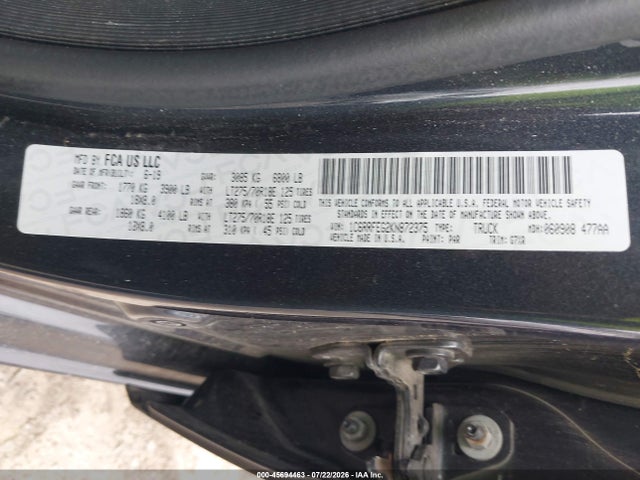 Продажа на аукционе авто 2019 Ram 1500 Rebel  4x4 6'4 Box, vin: 1C6RRFEG2KN872375, номер лота: 45694463