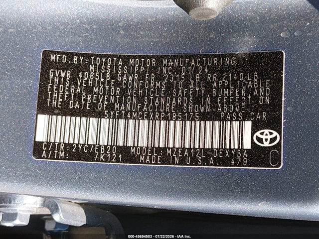 Toyota Corolla Xse 2024 5YFT4MCEXRP185175 Image 9