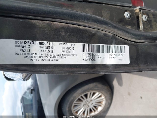45694705 :رقم المزاد ، 2C3CA5CV5AH241603 vin ، 2010 Chrysler 300 Touring/signature Series/executive Series مزاد بيع