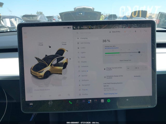 2023 Tesla Model Y Awd/long Range Dual Motor All-wheel Drive მანქანა იყიდება აუქციონზე, vin: 7SAYGDEE5PF605673, აუქციონის ნომერი: 45694957