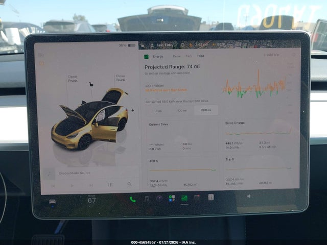 2023 Tesla Model Y Awd/long Range Dual Motor All-wheel Drive მანქანა იყიდება აუქციონზე, vin: 7SAYGDEE5PF605673, აუქციონის ნომერი: 45694957