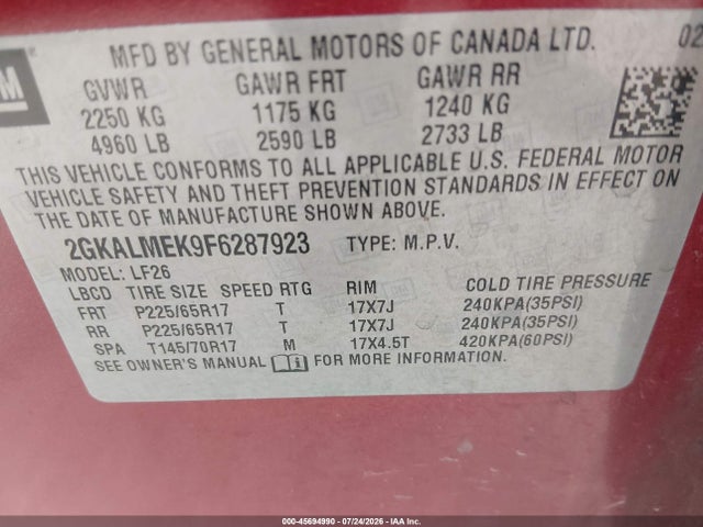 2GKALMEK9F6287923 GMC Terrain Sle-1