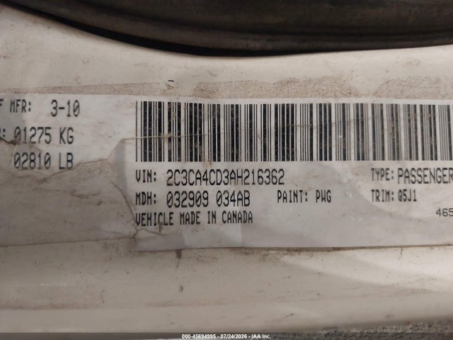 Aukcja sprzedaży 2010 Chrysler 300 Touring, vin: 2C3CA4CD3AH216362, numer aukcji: 45694995