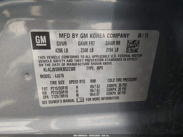 Buick Encore Convenience 2014 KL4CJBSB9EB522300 Image 9