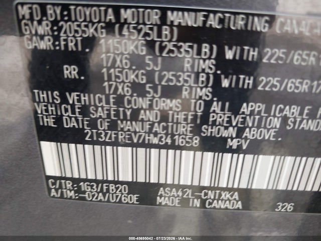Toyota RAV4 LE 2017 2T3ZFREV7HW341658 Image 9