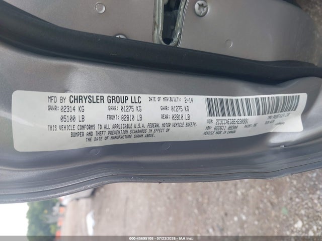 Aukcja sprzedaży 2014 Chrysler 300c, vin: 2C3CCAEG8EH230991, numer aukcji: 45695108