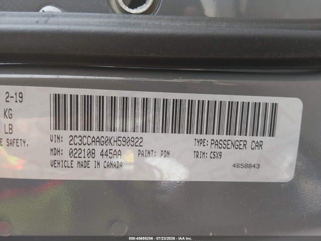 45695256 :رقم المزاد ، 2C3CCAAG0KH590922 vin ، 2019 Chrysler 300 Touring مزاد بيع