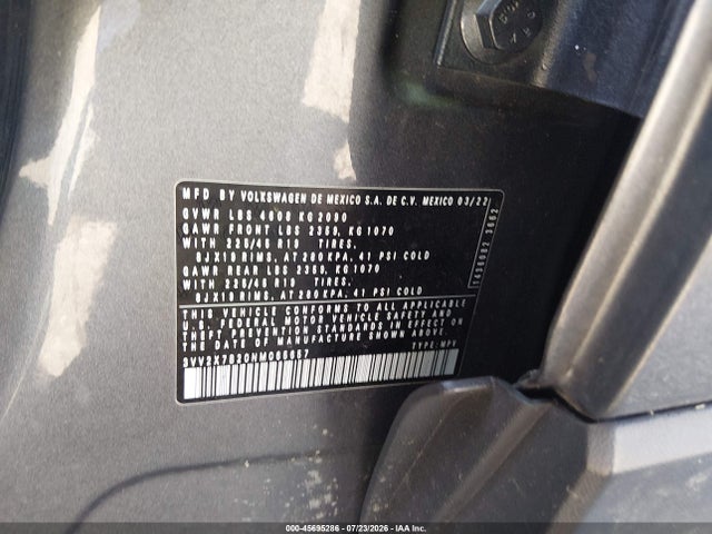 Продаж на аукціоні авто 2022 Volkswagen Taos 1.5t Sel, vin: 3VV2X7B20NM065657, номер лоту: 45695286