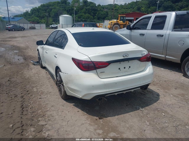 2021 Infiniti Q50 Red Sport 400 Awd მანქანა იყიდება აუქციონზე, vin: JN1FV7DR9MM880422, აუქციონის ნომერი: 45695340