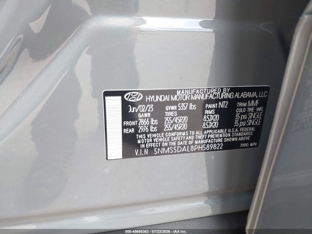 Hyundai Santa Fe Calligraphy 2023 5NMS5DAL8PH589822 Image 9