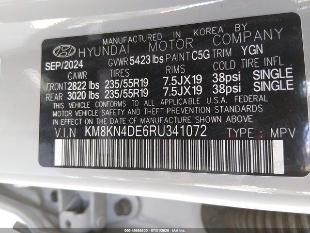 KM8KN4DE6RU341072 Hyundai Ioniq 5 Sel